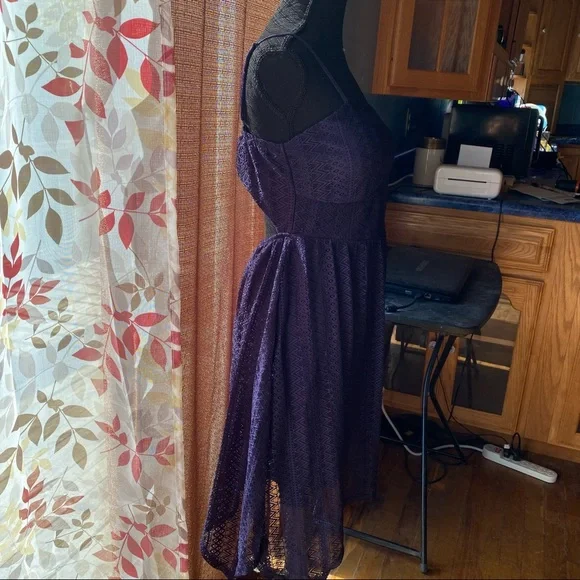 🌊 No Boundaries, Size Large (11-13), Color Navy Blue, Lace Like Dress - Picture 8 of 14